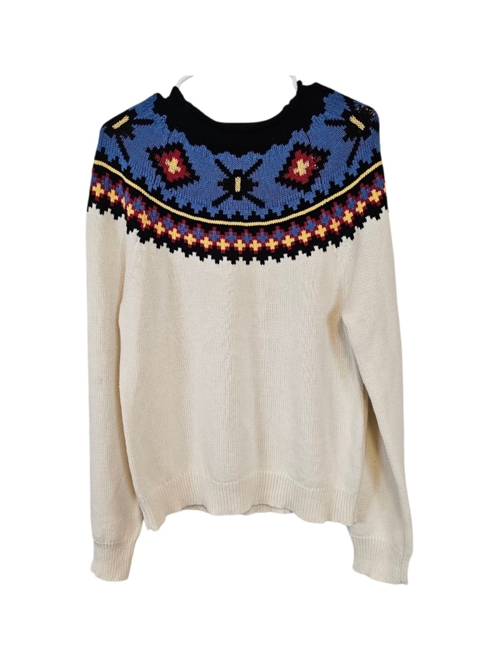Chaps Ralph Lauren Vintage Fair Isle Southwestern Aztec Knit Sweater XL